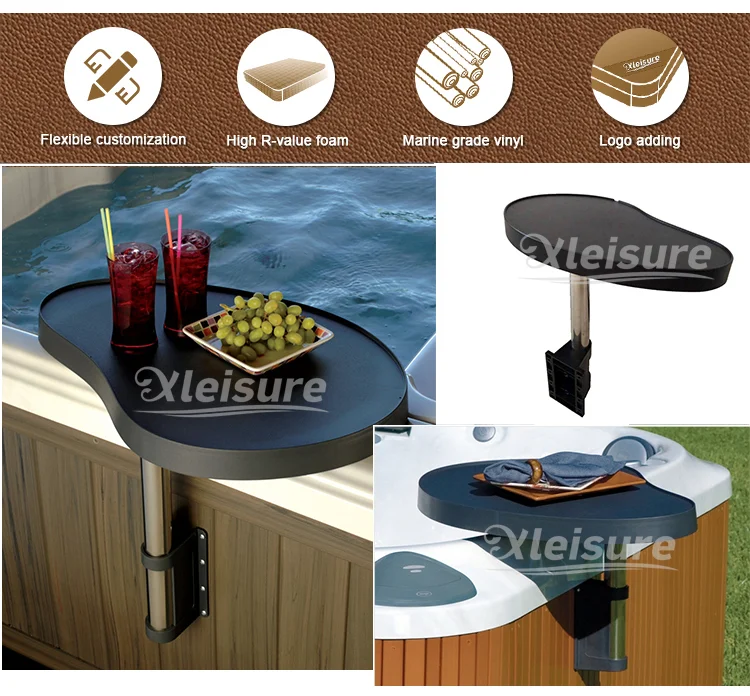 Convenient Hot Tub Drink Caddy Polymer Spa Side Table Easy Installation