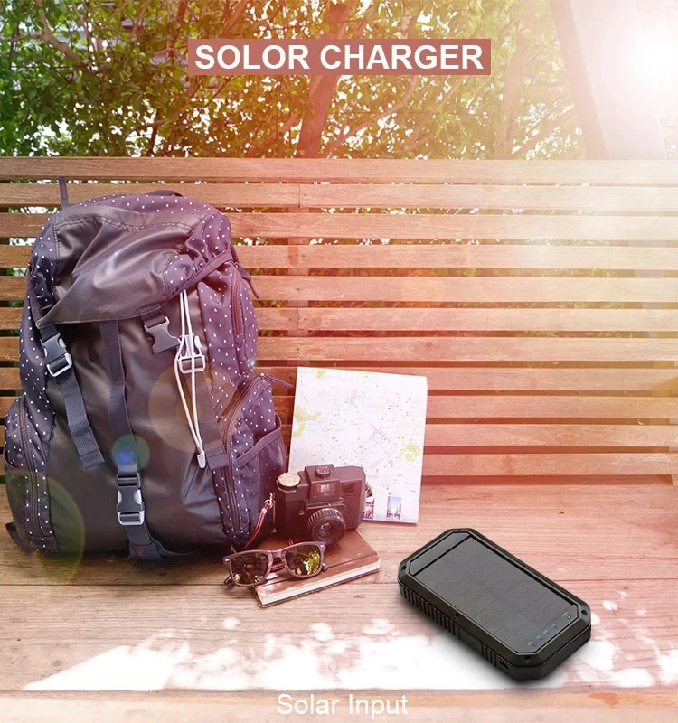 Waterproof Travel Powerbanks USB Solar Wireless Mobile Phone Charger For iPhone 8 X - ANKUX.COM