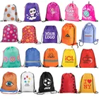 For Customized Logo Bag Fashion Nylon Drawstring Backpack Bag