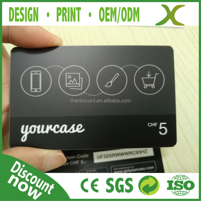 offset printing plastic loyalty card with barcode/ plastic gift