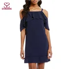Fashion women off shoulder design sexy dress summer lady clothes