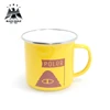 FDA certificated custom campfire yellow enamel metal camping mug