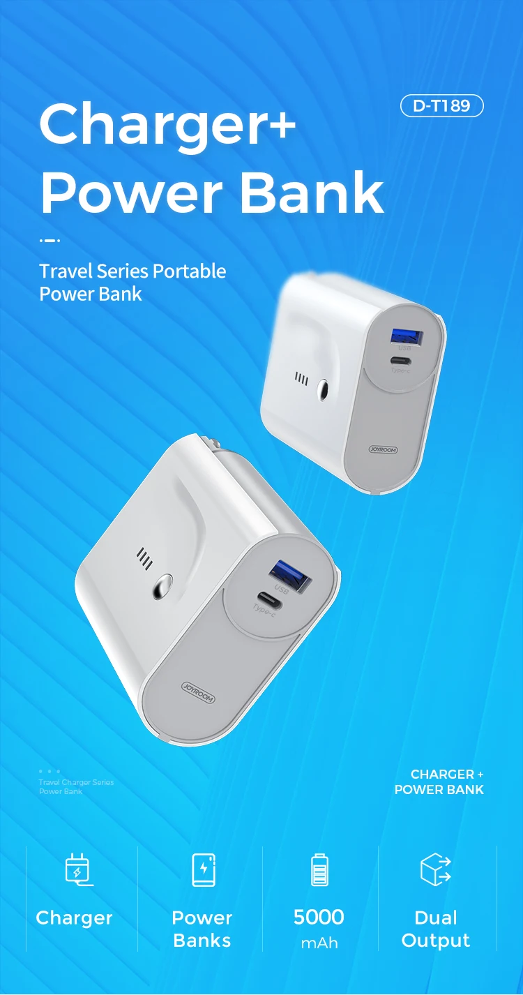 Joyroom new products dual usb output mobile power bank with wall portable charger - ANKUX.COM