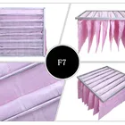 Grade F7 Secondary Efficiency Synthetic Fiber Pocket Filter For Air Conditioner