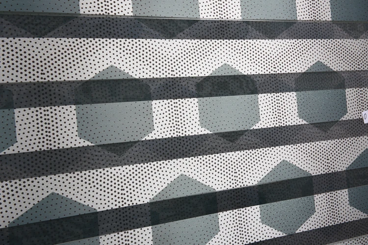 Quick delivery green geometric hexagonal zebra zigbee blackout window blind zebra roller - ANKUX.COM