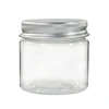 food container 30ml 50ml 100ml 120ml 200ml 250ml 500ml clear PET plastic candy jar with aluminum cap