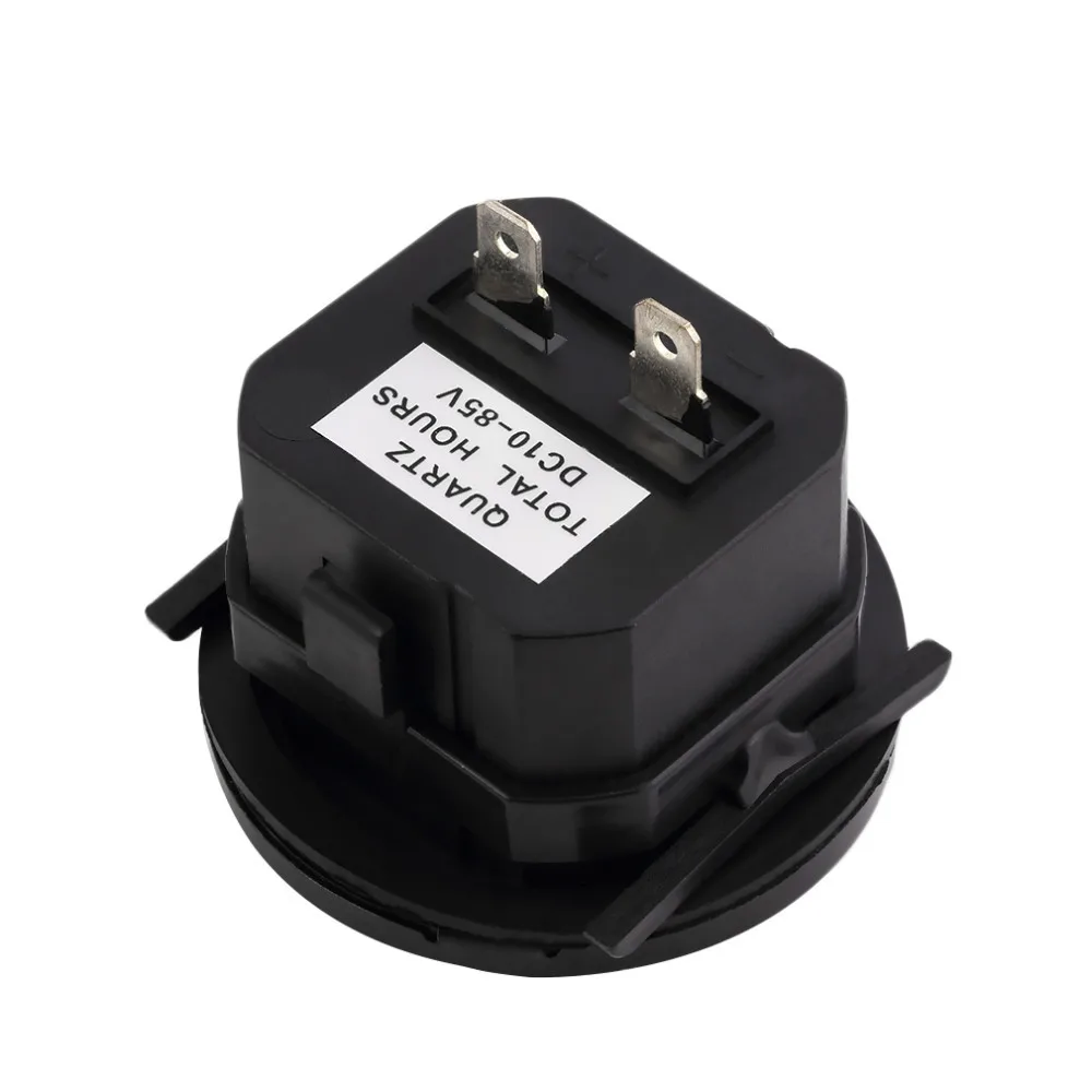 2" Round Hour Meter Hourmeter Cart Marine Boat Generator Engine 10-80VDC Black Brand New