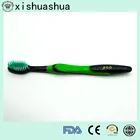 Custom high Quality nylon black Soft Bristle adult Toothbrush