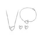 64109 XUPING fashion heart shaped love earring set,jewelry set necklace,crystal jewelry set