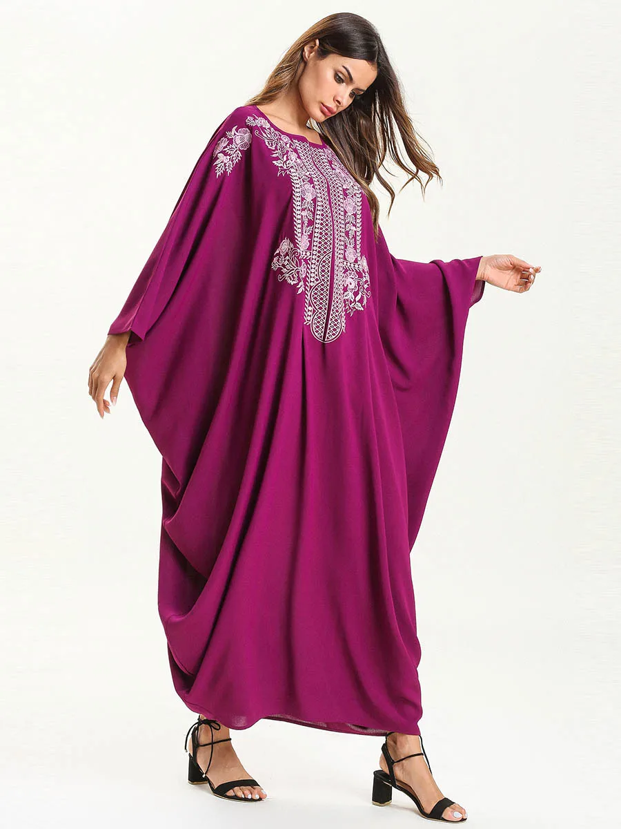 kaftan 迪拜摩洛哥 kaftan 中东穆斯林服饰阿拉伯语蝙蝠翼袖 abaya