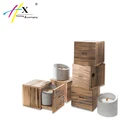 2018 high quality raw material natural wooden drawer box for candle