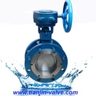 Carbon Steel Metal Seat Triple Eccentric Wafer Type Butterfly Valve PN25 DN350 Factory China
