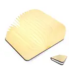 mini night light folding led dupont tyvek paper book lamp with wood mdf pu cover