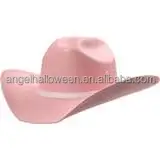 ประเทศตะวันตกc owgirlหมวกคาวบอยสุภาพสตรีสีชมพูหยิกฝาปิดหน้าชุดแฟนซีNC2360