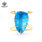 Fashion design gold plated 925 sterling silver agate bangle, cuff bangle