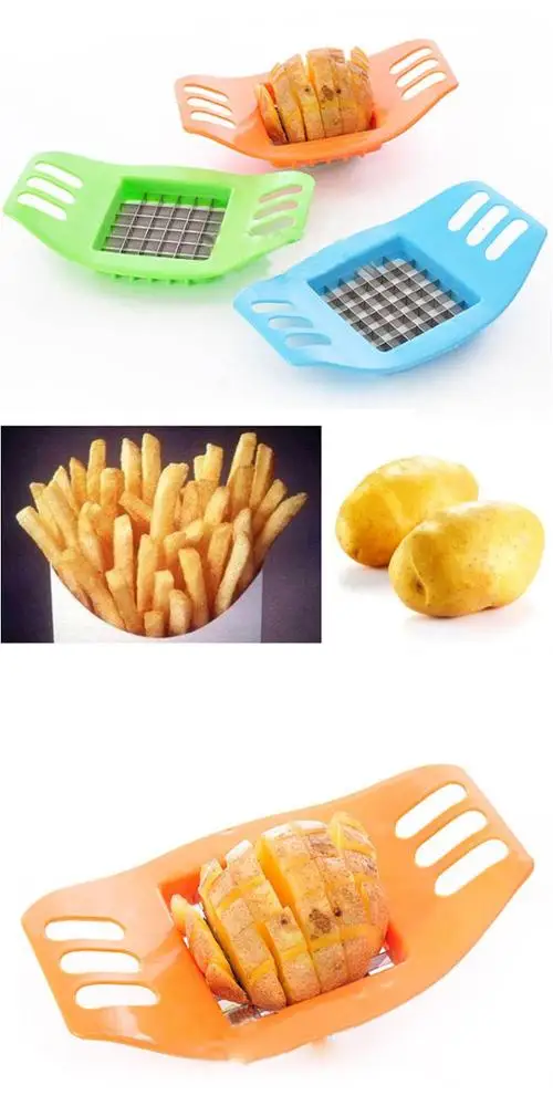 Stainless Steel Potato Cutting Device Cut Fries Crench Cutter Potato Chopper Chips Making Stick Cutting Device Fries Tool KC1044