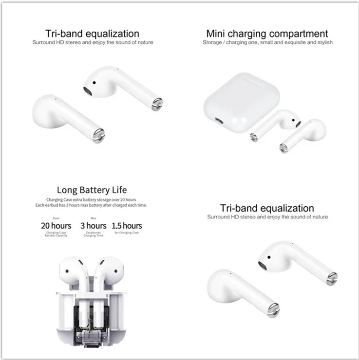 2019 TOP Selling bluetooth earphone I12 Tws Smart Charging headphone portable headset bt earphone 2019 - ANKUX.COM
