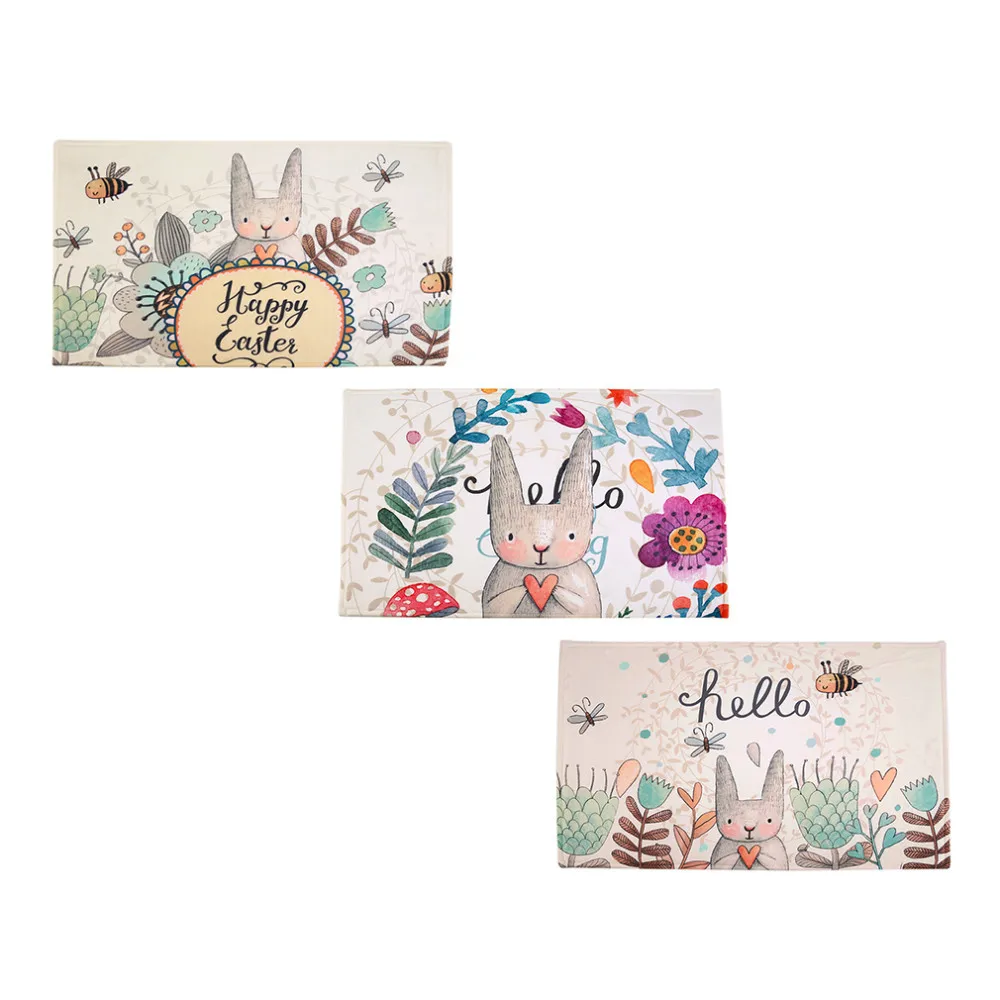 2016 Practical 1Pcs Fashion Kawaii Cartoon Rabbit Print Floor Mat Rectangle Carpet Doormats for Living Room Anti-Slip Rugs