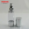 Shiny plastic pump bottle 15ml 20ml airless skin care plastic bottles 30ml