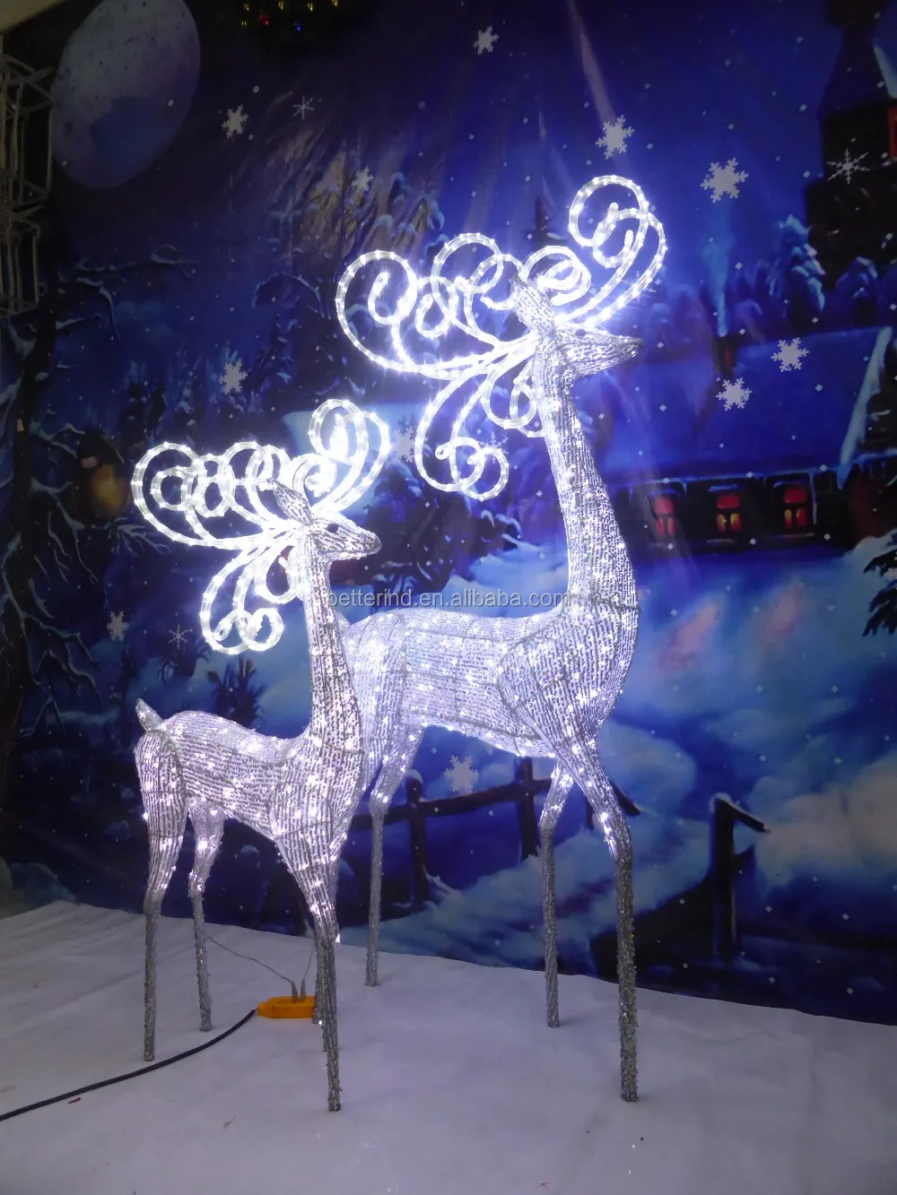 Outdoor Decorative Lighted Christmas Deer For Christmas Holiday