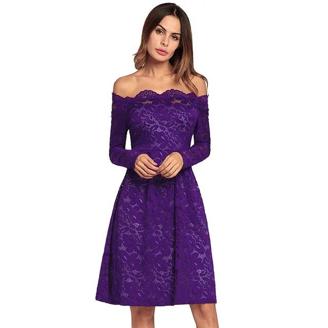 long sleeve purple dress photos