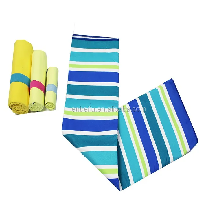 2018 custom sublimation print microfiber yoga towel striped