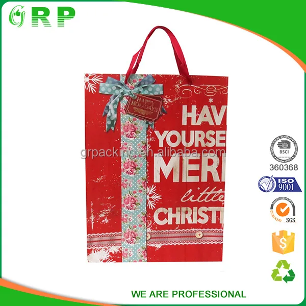 capacity market promotional handled advertisement paper gift bag
