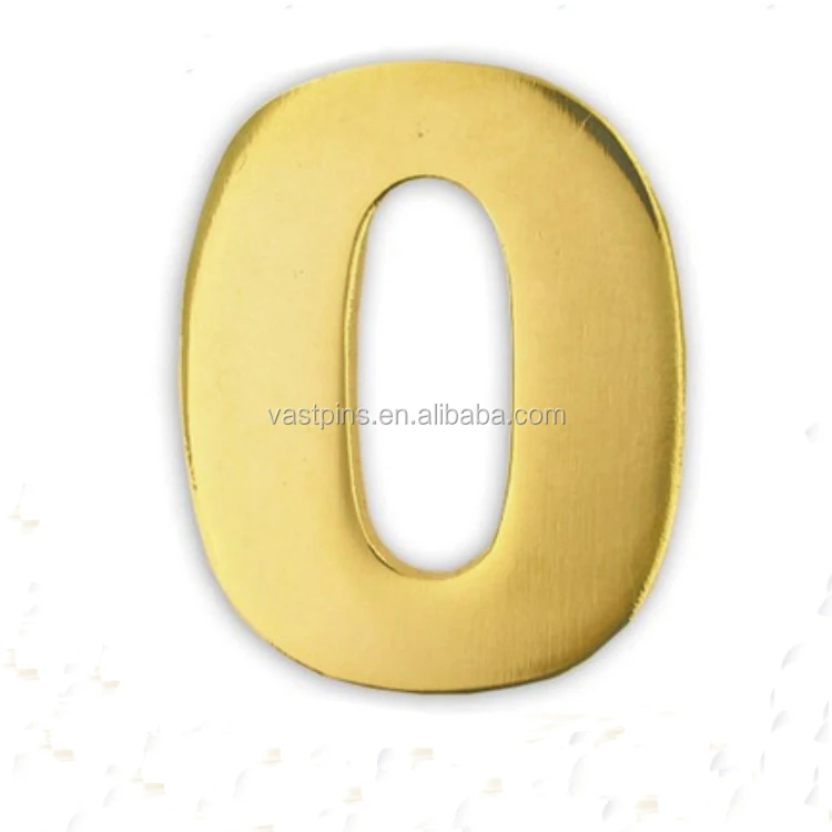 a to z wholesale metal letters logo badge label pin custom