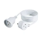 UNITED CABLE Piggy Back Power Extension Lead 2 Metre White 240VAC 10AMP