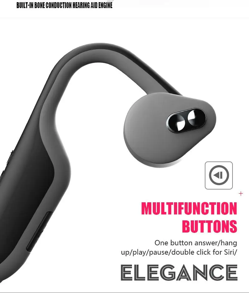 Bone conduction wireless bluetooth headphone with microphone for samsung xiaomi huawei iphone - ANKUX.COM