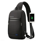2019 Kingsons Messenger Shoulder Chest Crossbody Side Bag Cross Body Man Waterproof Mini Sling Bag For Men with usb port
