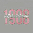 Alpha Kappa Alpha 1908 vinyl heart Transfer for Garment