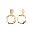 New Designs Gold Smooth Big Circle Earrings Women For Present Wholesale