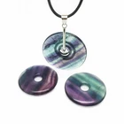 Rainbow Fluorite Dont Pendant Stone Healing Jewelry