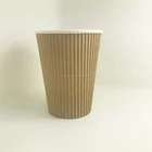 Disposable Ripple Wall Paper Cup With Single Color