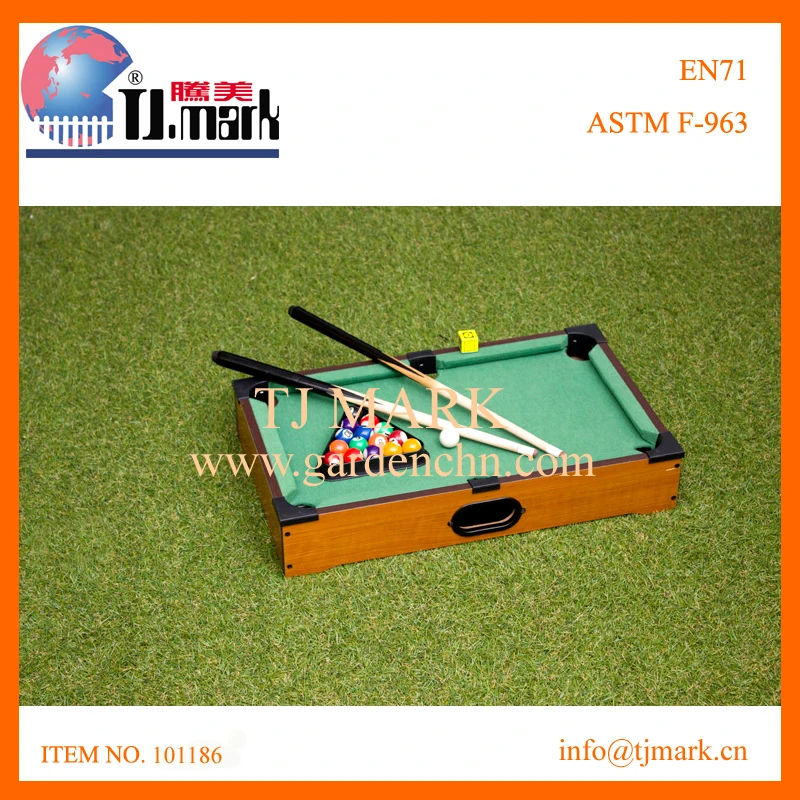 WOODEN TABLE TOP POOL GAME