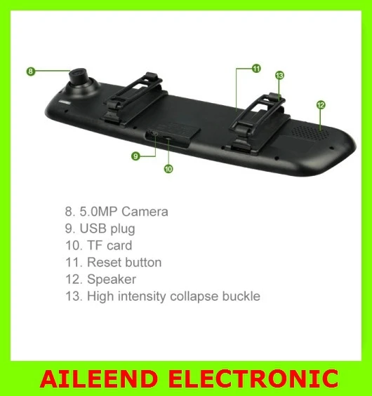 G810 2.4" 140 Degree Wide Angle Full HD 1080P Car DVR Camera Recorder Motion Detection 5MP camera
