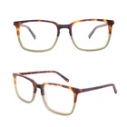 BOA1013 custom logo color square tortoise acetate optical frames