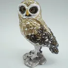 2015 fashion metal alloy owl jewelry box, animal trinket jewelry box