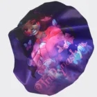 Black Bonnet Custom Hair Silk With Glitter Logo Wholesale