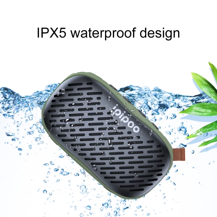ipipoo YP-6 Outdoor Waterproof IPX45 Hand-held Wireless Bluetooth Speaker, Support Hands-free & FM & TF Card & AUX - ANKUX.COM
