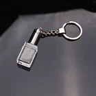 Customized Clear Chian Souvenir/business Gift In Fashion K9 Poto Fram Cube Crystal Key Chain