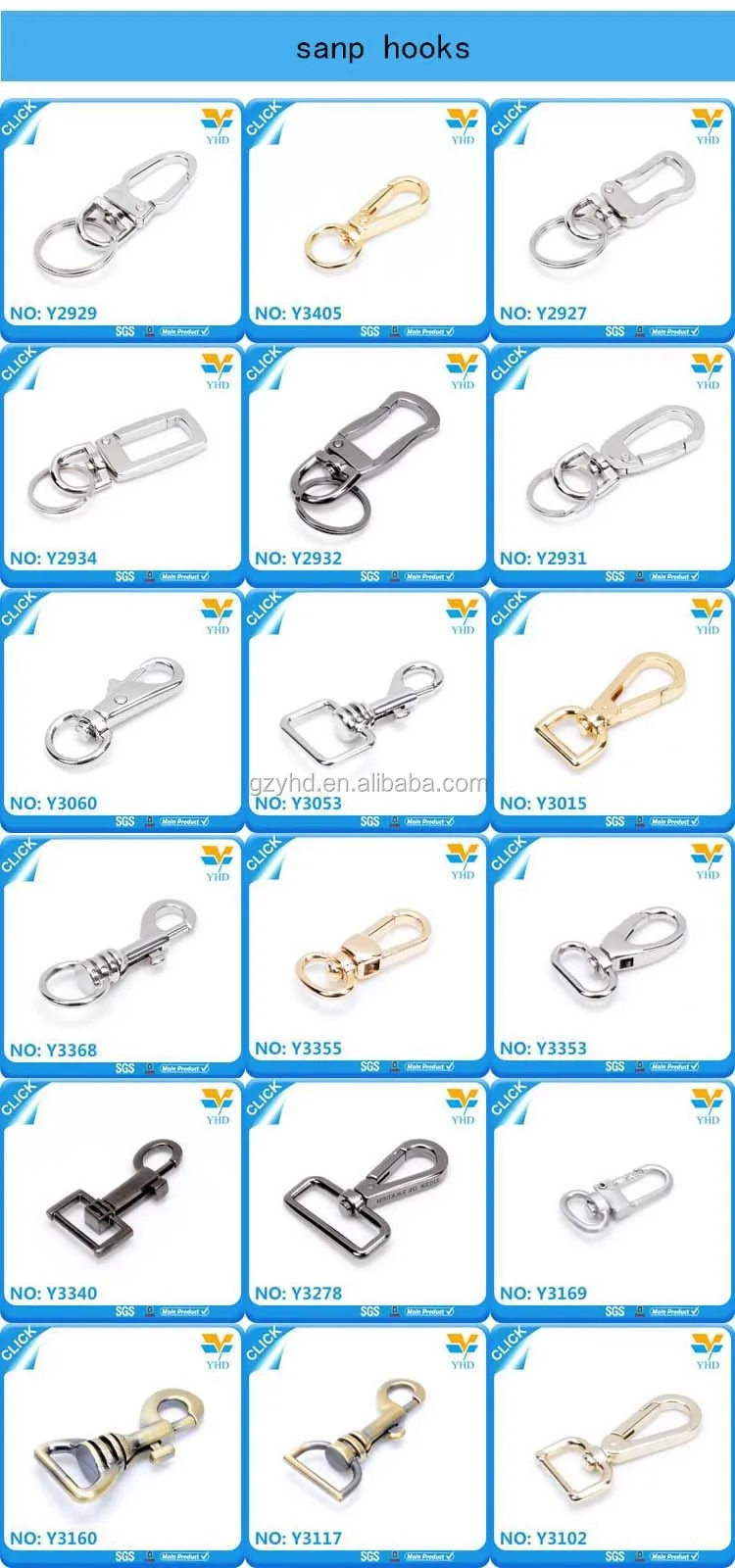 Factory wholesale zinc alloy metal bag ring for bag accessories