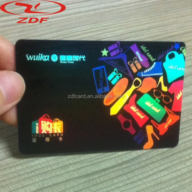 colorful plastic laser offset printing shopping gift card