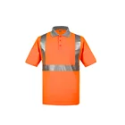 Hot Sale 100% Polyester High visibility Polo Shirt safety Reflective Polo T Shirt