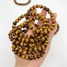 Bangles 2019 New Brand Tiger Eye Buddha Bangles Trendy Natural Stone Stretch Bead Bracelet