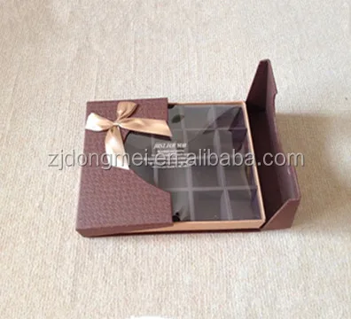 valentines day homemade chocolate gift box with heart window