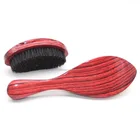 PU paint super polish 100% boar bristle 360 wave curve wooden beard hair brush