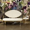 Stainless steel leather banquet wedding long event sofa