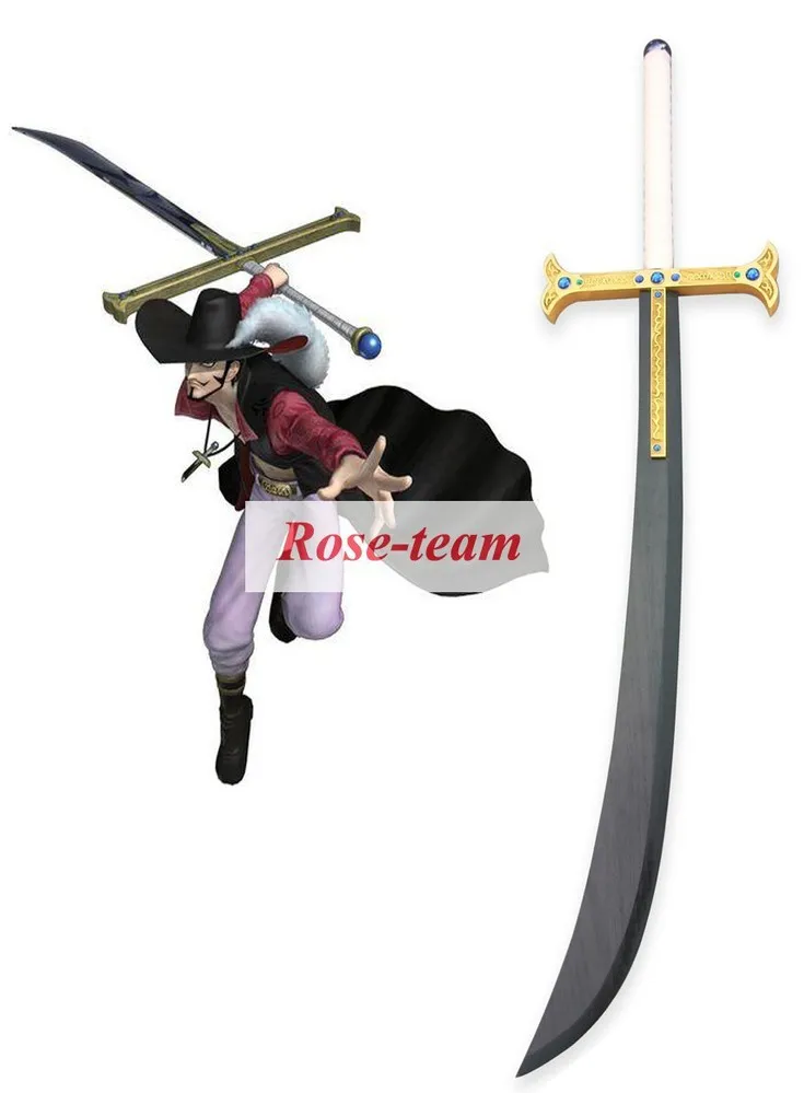 Rose-team Fantasia Anime Made One Piece Dracule Mihawk Zweihnder Cosplay Wooden Weaponss
